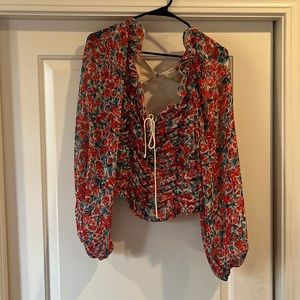 Free people blouse. Floral print.